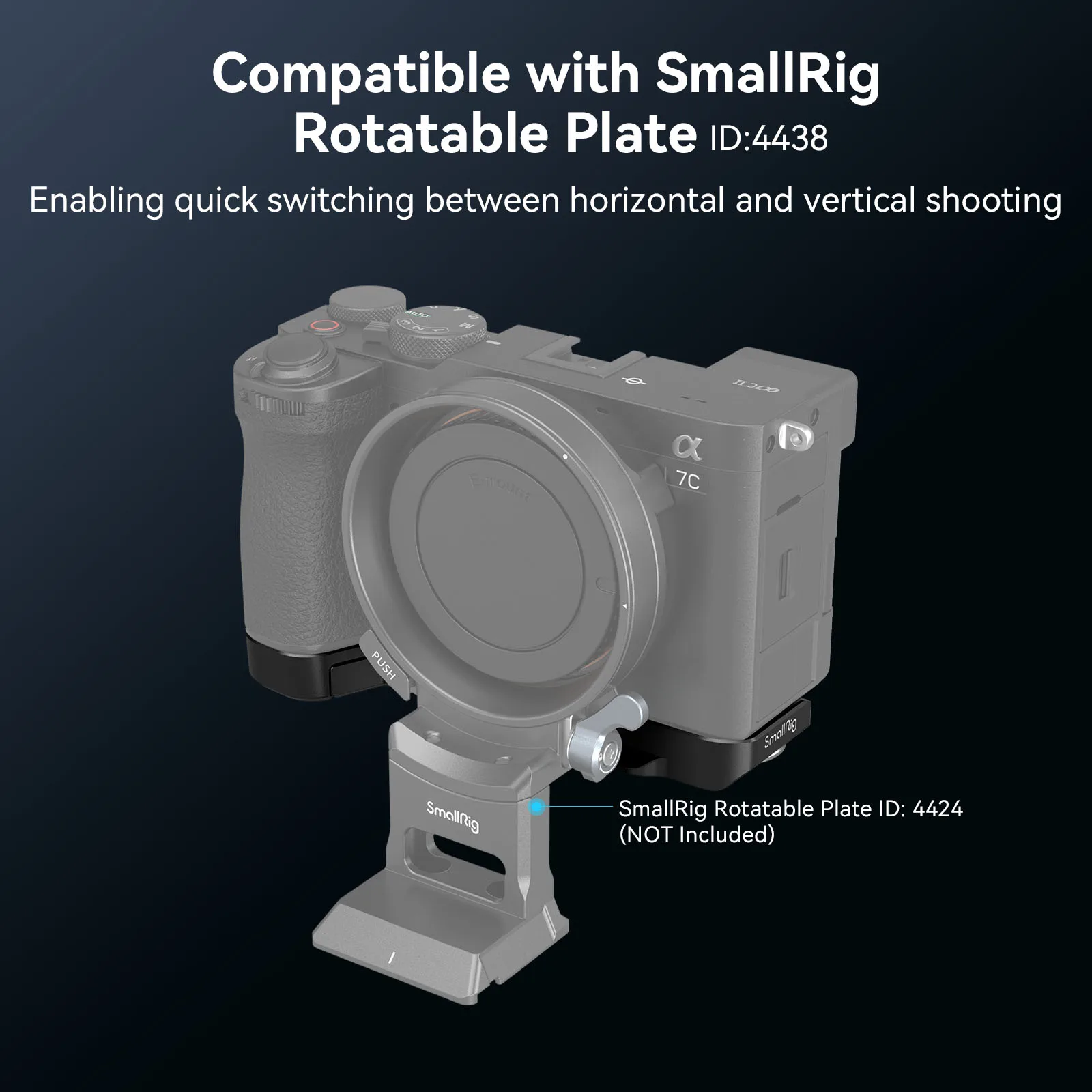 SmallRig Bottom Mount Plate for Sony Alpha 7C II / Alpha 7CR Arca-Swiss Quick Release Plate for Tripod or RS 2/RS 3 Pro Gimbals