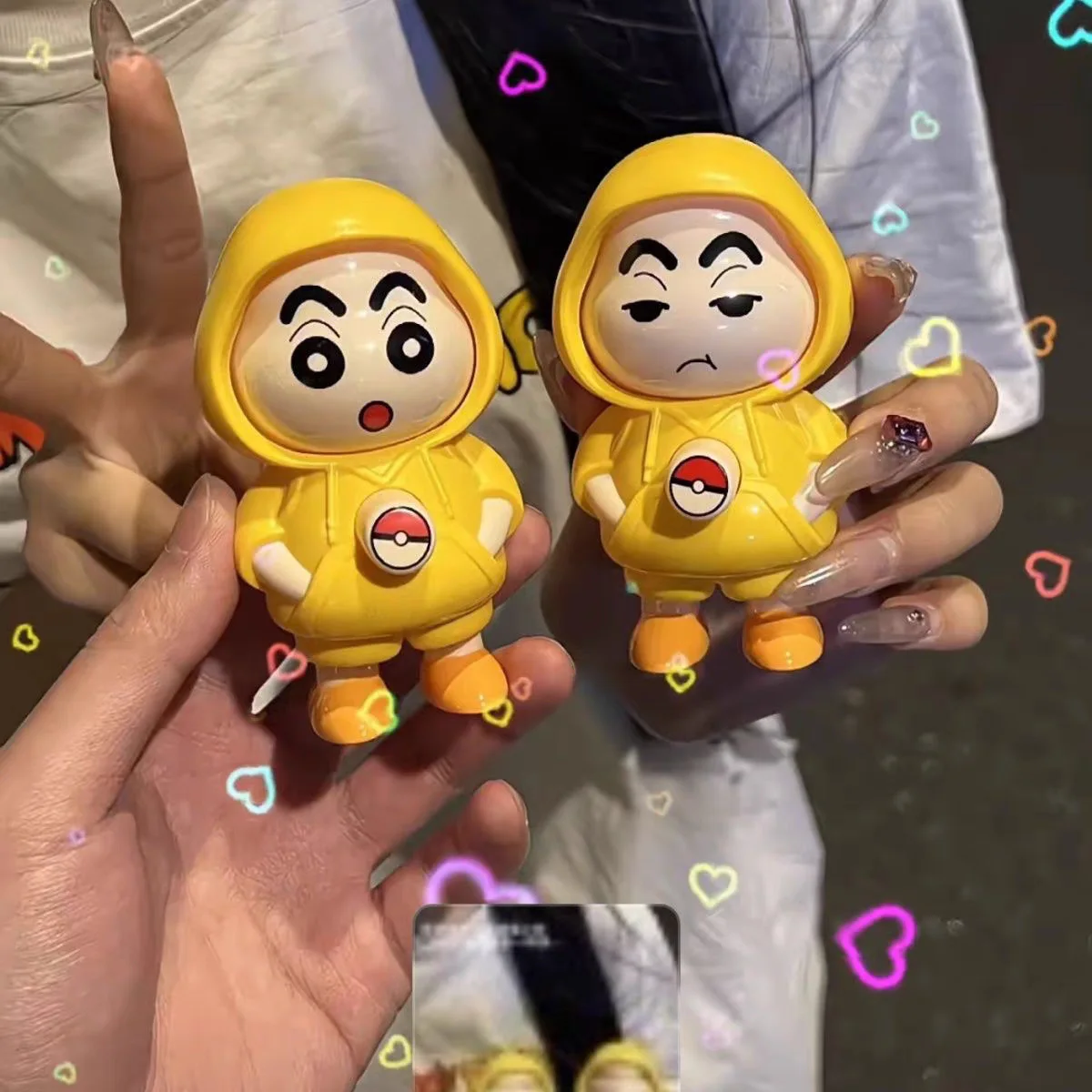 Crayon Shin-chan zipper keychain, cartoon Q version of the new face-changing dolls to send friends holiday gifts fun toys kawaii