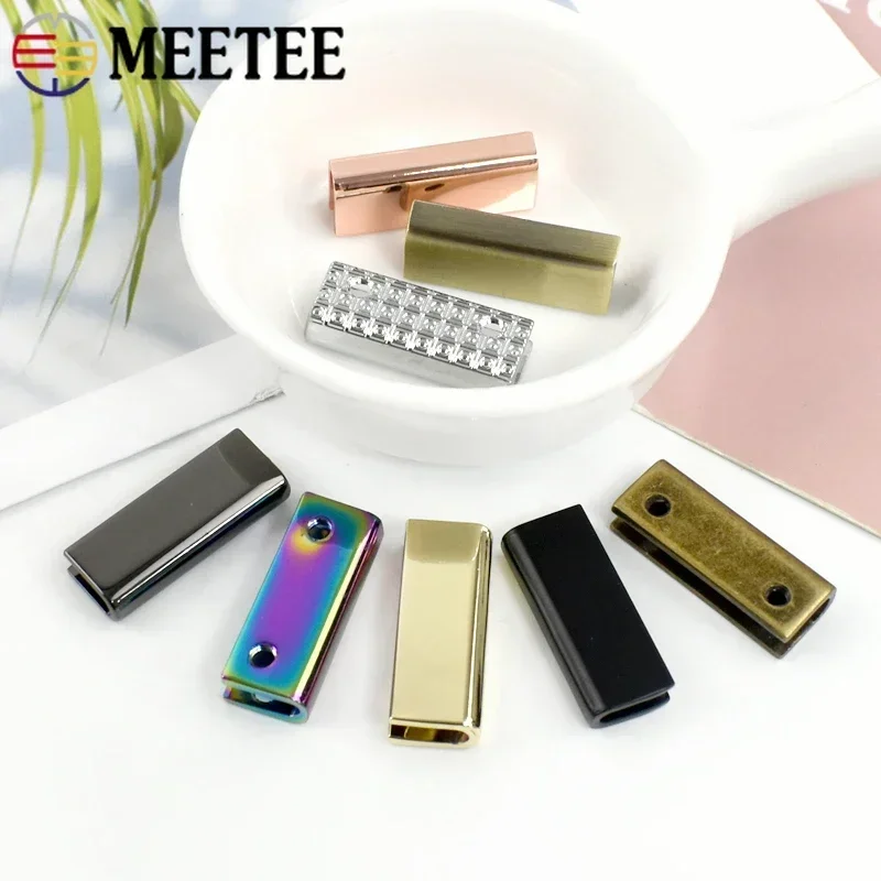 5-30Pcs 25/32mm Bag Corner Metal Protect Buckle Webbing Belt End Tail Stopper Button Handbag Edge Clip Protector DIY Accessories