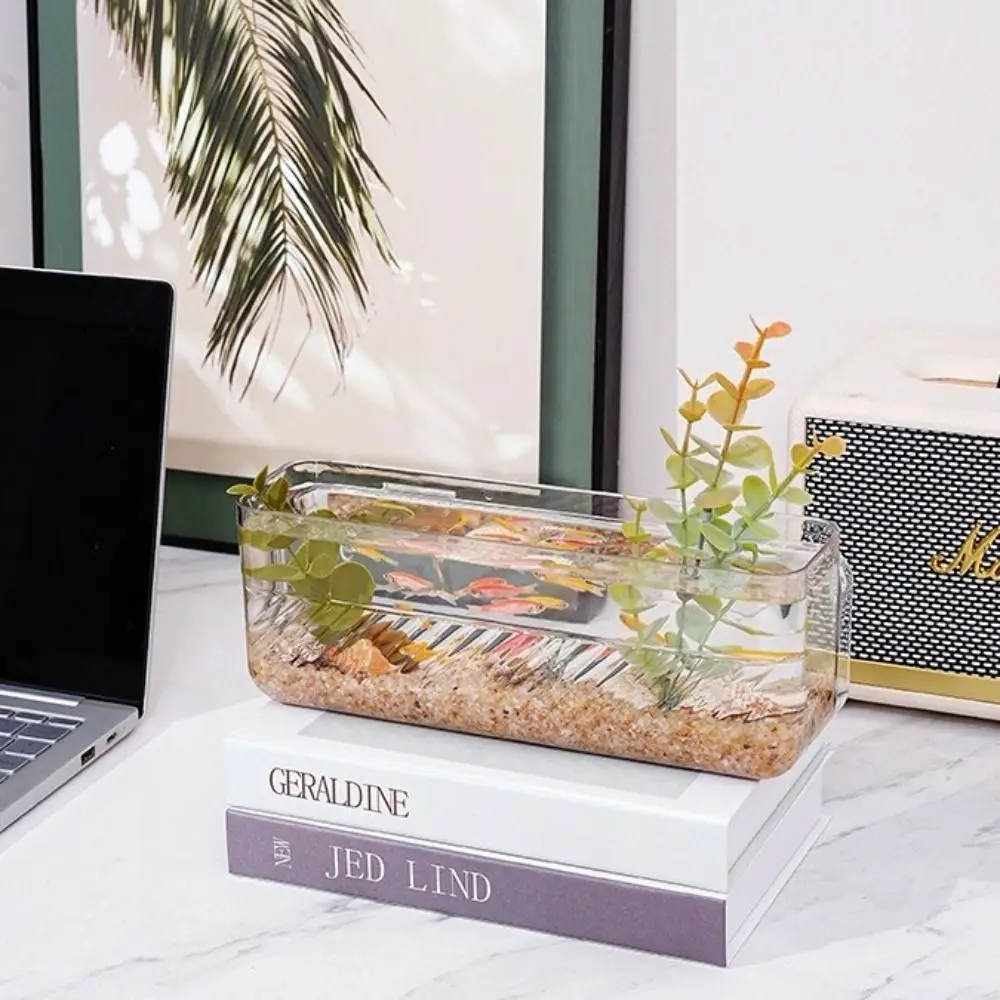 Punch Free Wall-mounted Plastic Vase Clear Detachable Wall Hanging Fish Tank Creative Multi-function Hydroponic Flower Pot