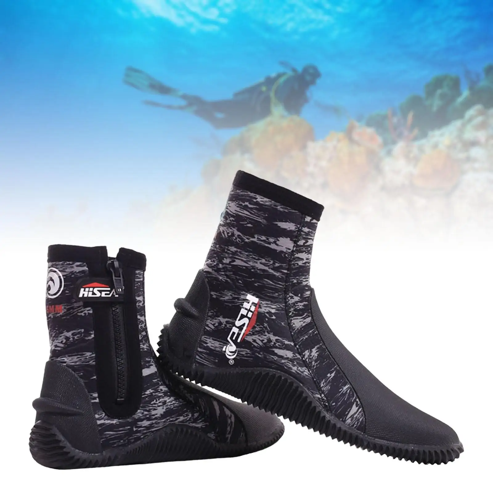 

5MM Neoprene Diving Boots for Men Women Swimming Surfing Keep Warm Aqua Diving Shoes Water Sports Snorkeling Scuba Diving Shoes