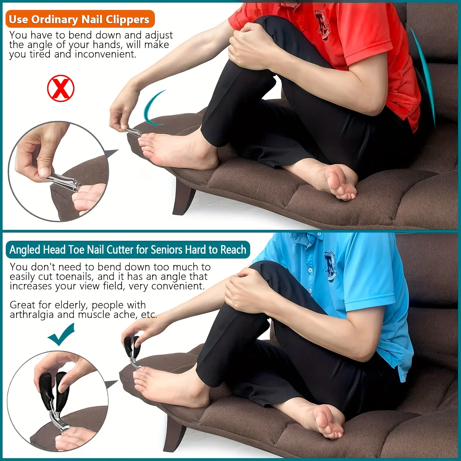 Cortauñas cóncavo de acero inoxidable de grado profesional para uñas gruesas y uñas encarnadas, hoja curva afilada para fácil ajuste