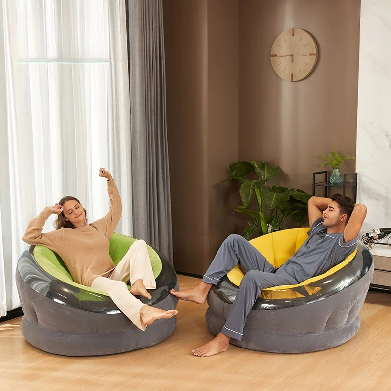 

Round single inflatable sofa outdoor inflatable seat creative lazy sofa wholesale