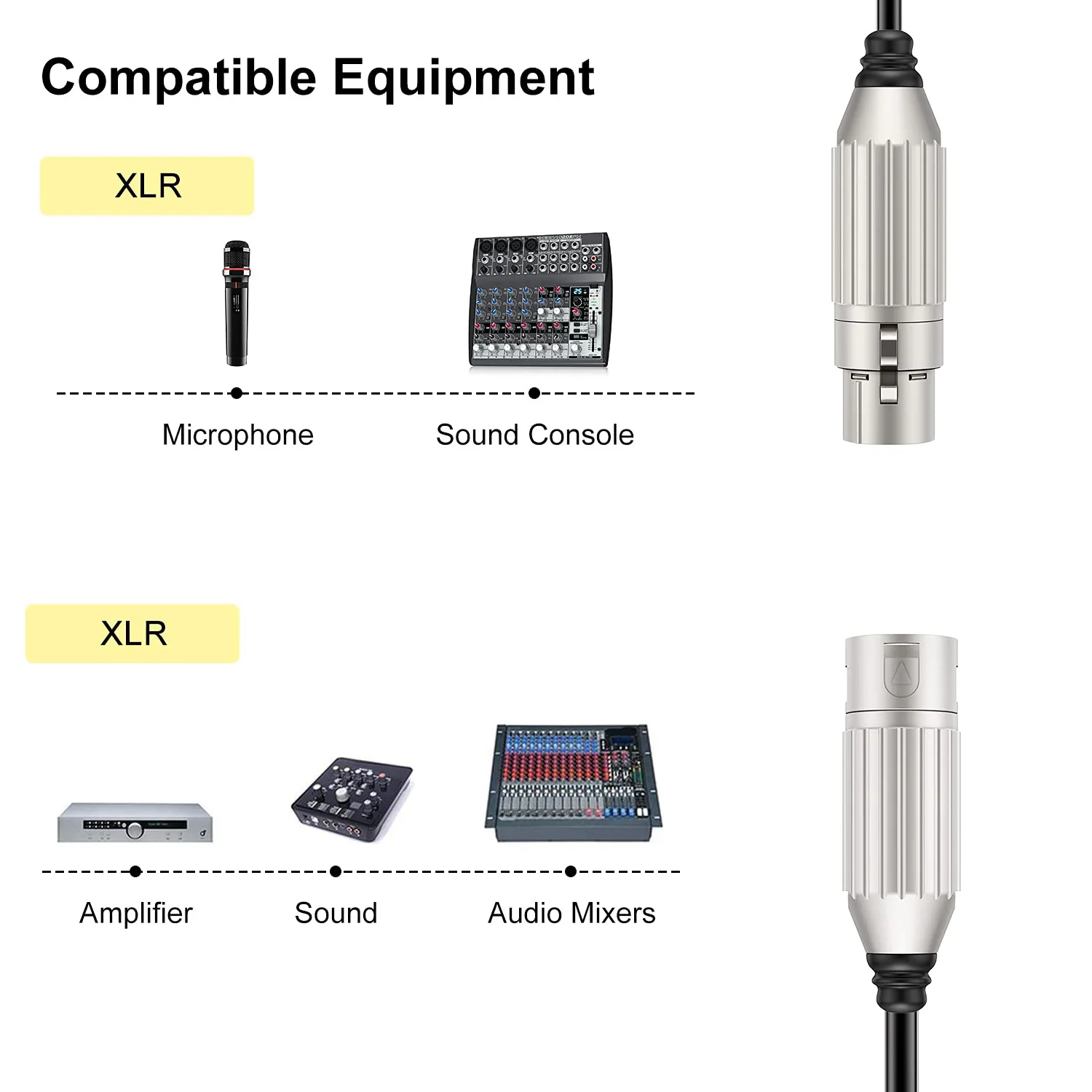 Canon – câble mâle vers femelle, sortie et entrée Audio, s\'applique au Microphone KTV XLR, connexion Stable