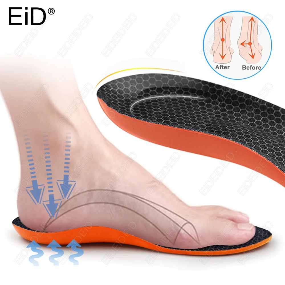 

Ортопедические спортивные эластичные стельки EID (1/2 пары) для обуви, унисекс, технология амортизации, дышащие, для бега