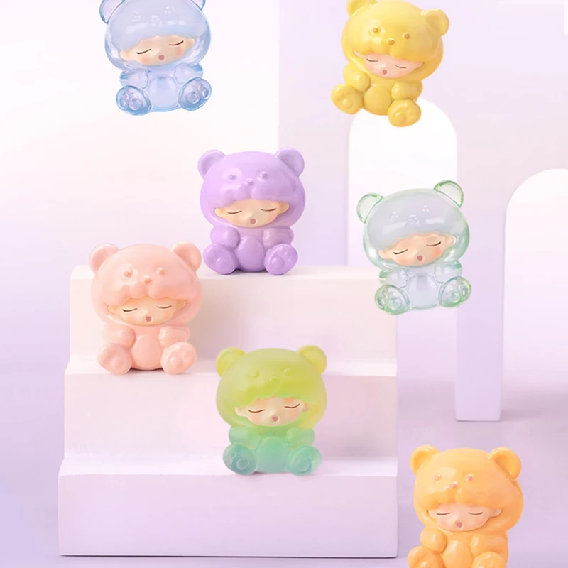 

JOTOYS YUMO серия Gummy Bear Мини Аниме экшн-фигурка Угадай сумку украшение, статуэтки домашний декор настольные куклы модель подарок для девушек