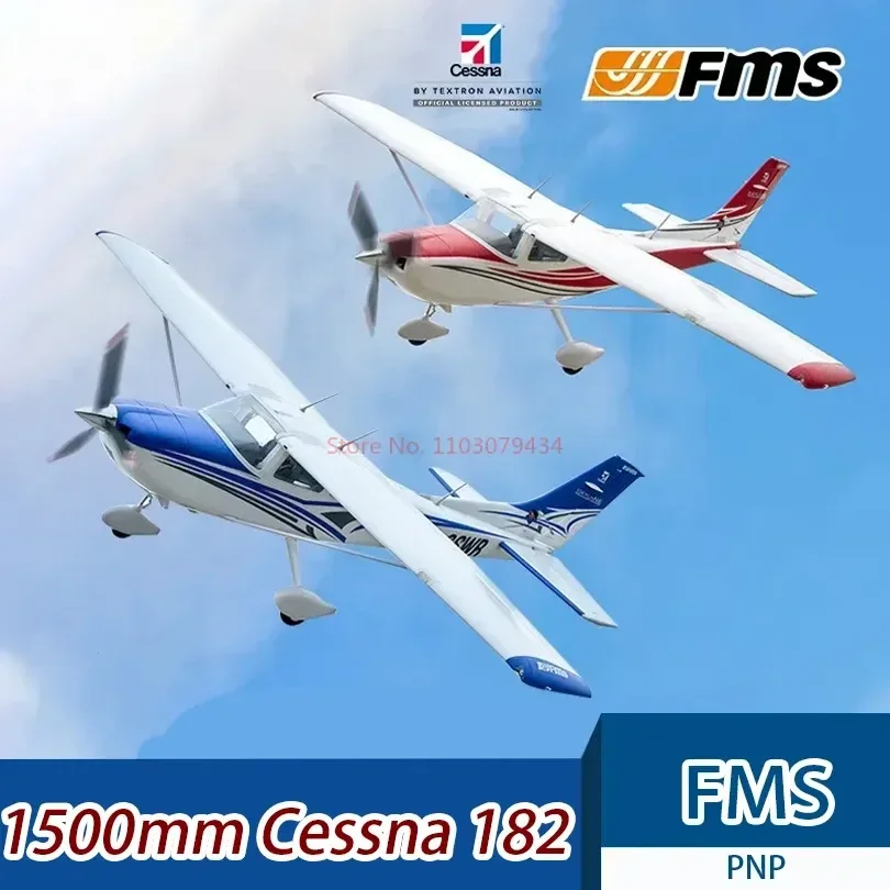 

New Fms 1500mm Cessna 182 Trainer Aircraft Electric Remote Control Model Aircraft Fixed Wing Outdoor Performance Rc Airplane