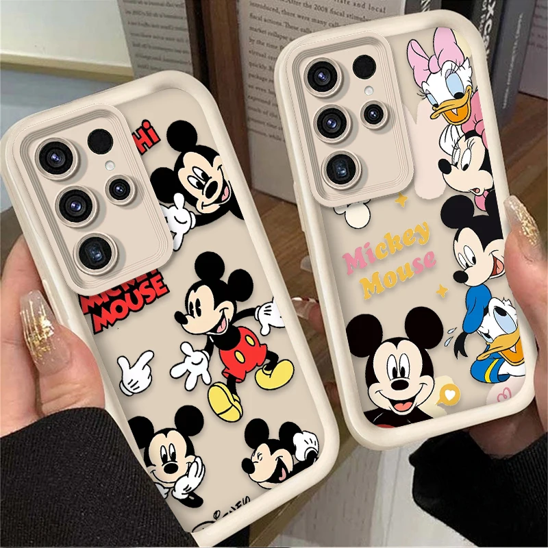 حافظة ديزني ميكي ميني لهاتف سامسونج جالاكسي S24 S25 S23 Ultra S22 S21 Plus FE A36 A56 A26 A16 A06 A15 A25 A35 A55 5G غطاء خلفي