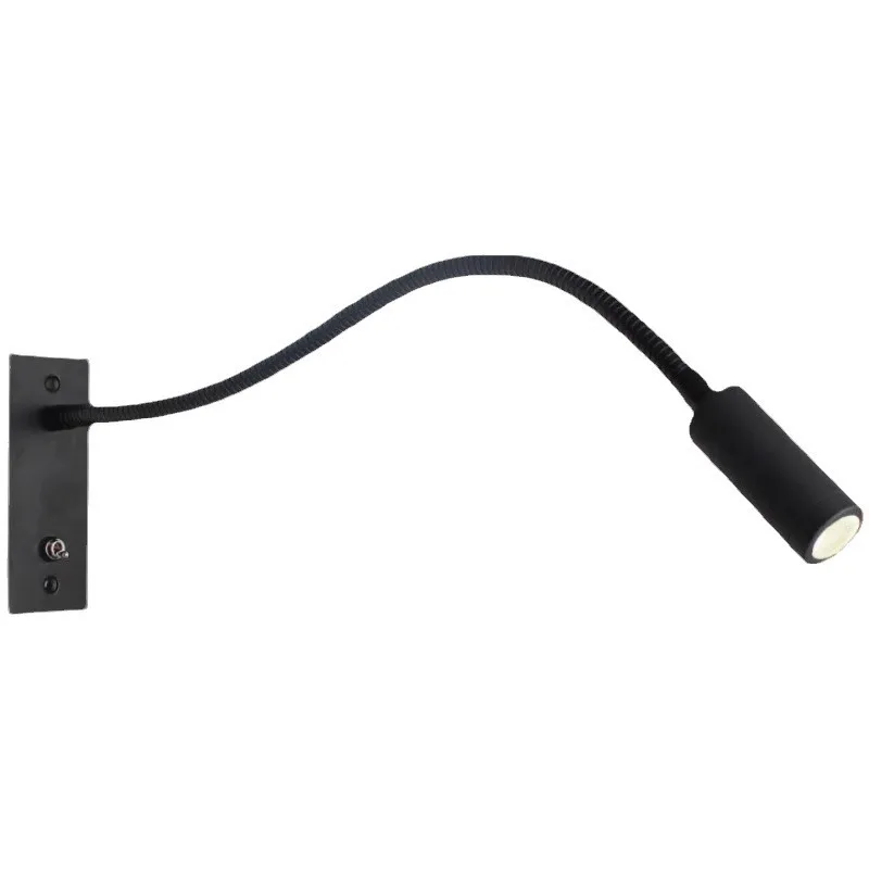 Hotel room bedroom background wall with switch, rotatable reading wall lamp c