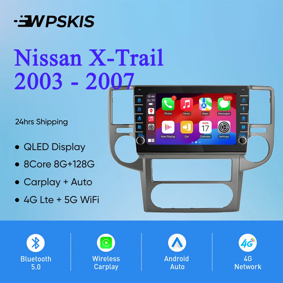 8G Ram 128GB Radio de coche vídeo Audio A/V reproductor de música DVD GPS Navi cinta para Nissan x-trail Xtrail 2003 - 2007 Carplay Auto DSP RDS