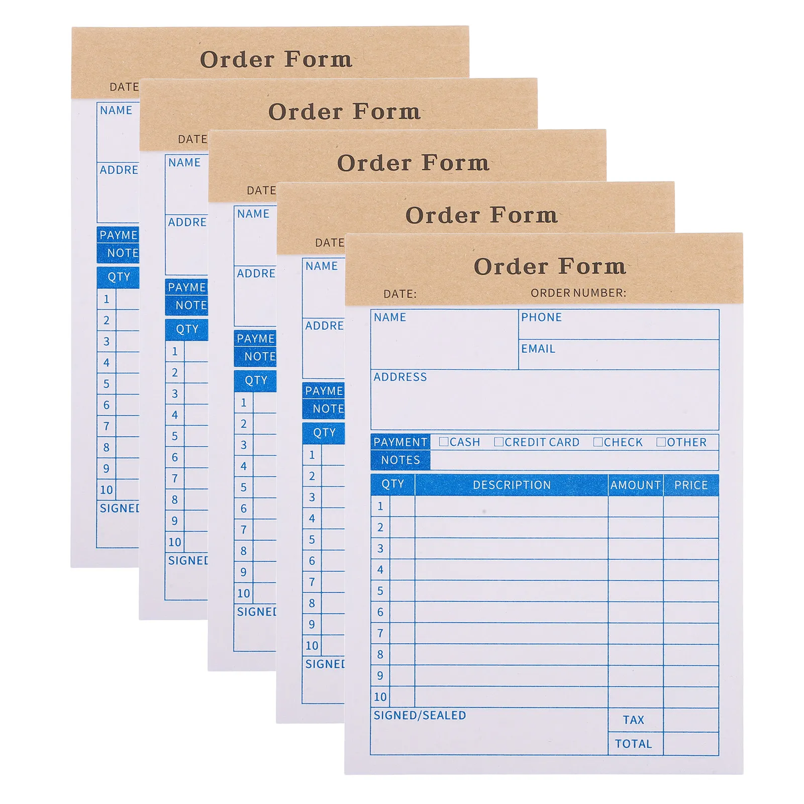 5pcs-two-part-order-form-duplicate-invoice-receipt-book-for-small-business-vendor-store-bakery-crafts-florists-sale-transaction