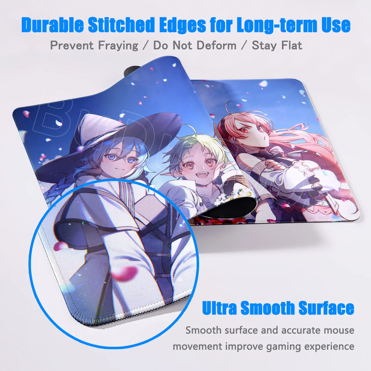 Mushoku Tensei التناسخ العاطلين عن العمل أنيمي روكسي ماوس الوسادة XXL الألعاب ماوس الوسادة المضادة للانزلاق المطاط لوحة مفاتيح الكمبيوتر الجدول مكتب الحصير #4