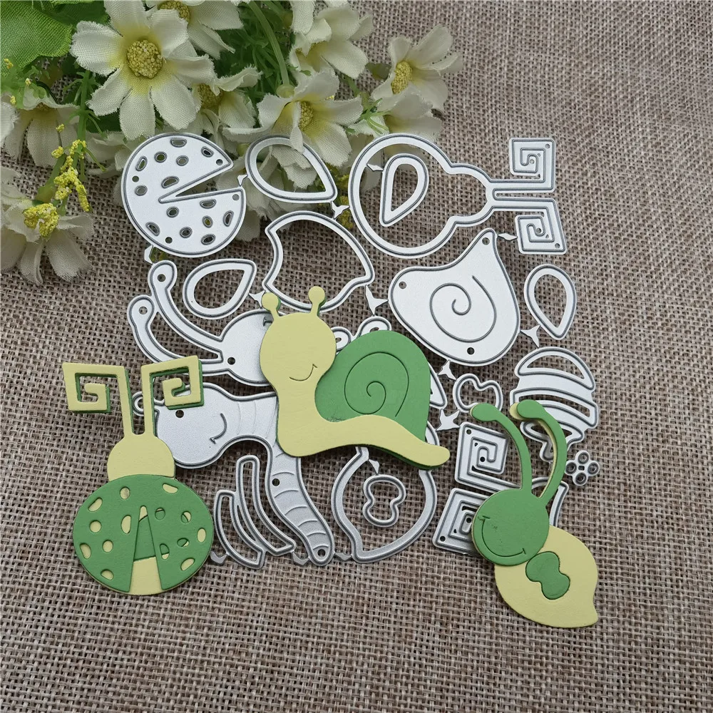 Bees snails beetles Insect Metal Cutting Dies Stencils For DIY Scrapbooking Decorative Embossing Handcraft Template