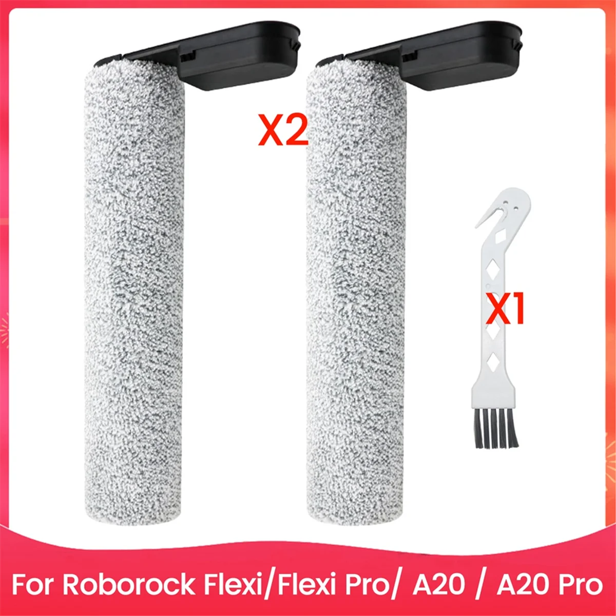 

A65T Main Roller Brush for Roborock Flexi/Flexi Pro/ A20 /A20 Pro Wet Dry Vacuum Cleaner Main Brush Sweeper Replacement Parts