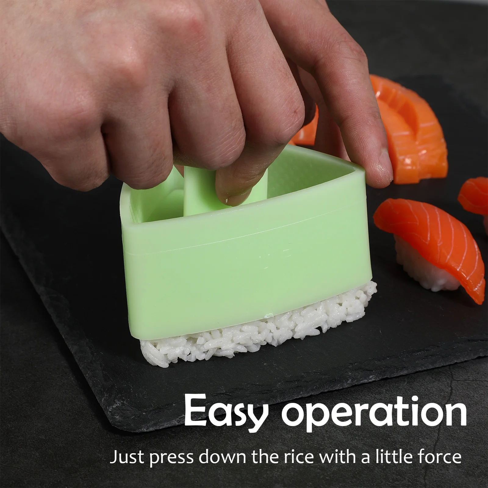 

Triangle Rice Seaweed Bento Lunch Maker Rice Ball Mold Food Grade Plastic Triangle Mold Sushi Onigiri Kit Travel