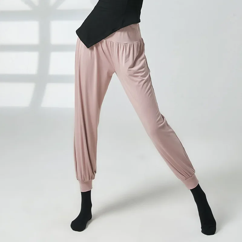 بنطال يوجا بطول كامل للنساء والرجال ، بنطال رقص شرقي ، باليه فضفاض للسيدات ، بنطلون باليه ، جديد ،
