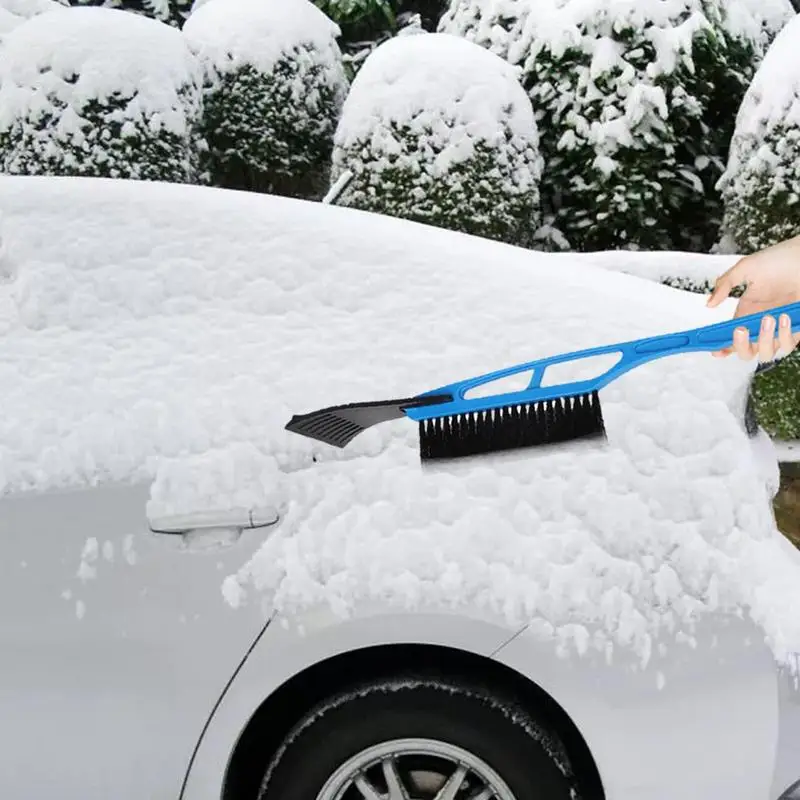 Raspador de nieve multifuncional para coche, cepillo de nieve con raspador de hielo, pala desmontable, herramientas de eliminación de hielo