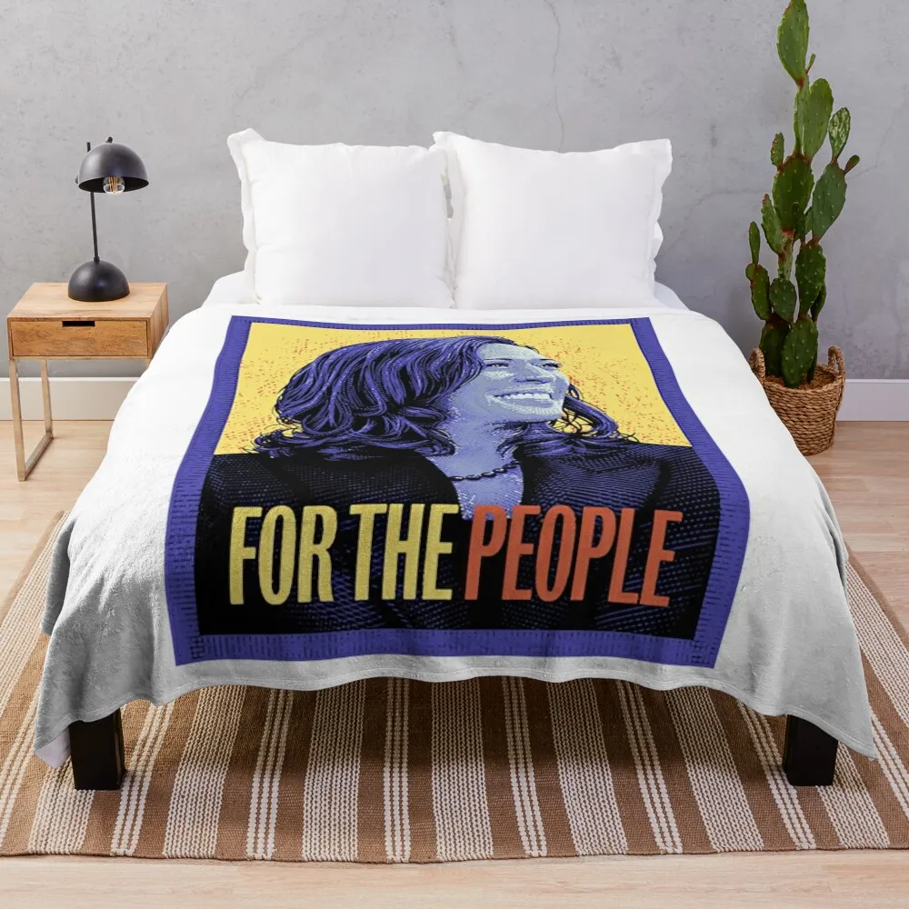 kamala harris Throw Blanket Furrys Giant Sofa Blankets