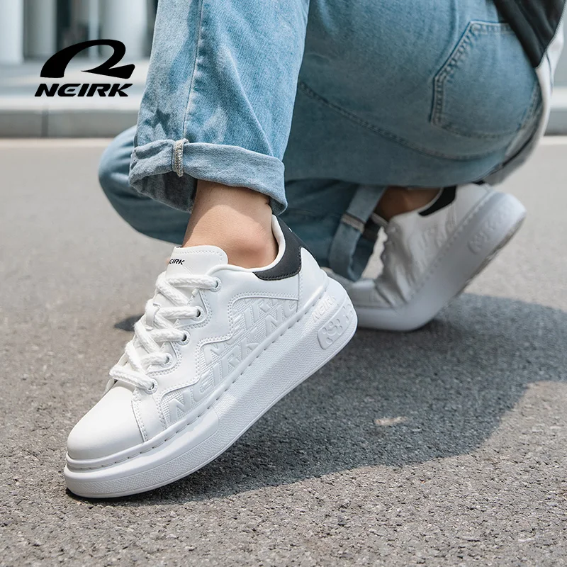 NEIRK New Thick Soled White Shoes Breathable Casual Sports Shoes Versatile Board Shoes For Men And Women