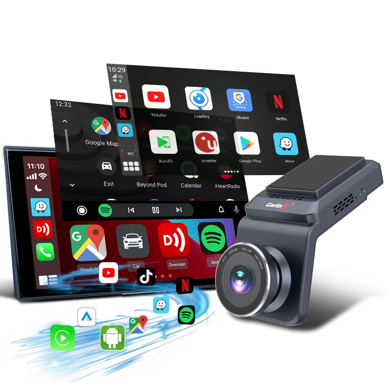 

Mirror Dash Cam 4K Video Camera Dvr 4 Channel Carlinkit 64Gb 4 In 1 Tachograph Wireless Wifi Bluetooth Carplay Ai Box