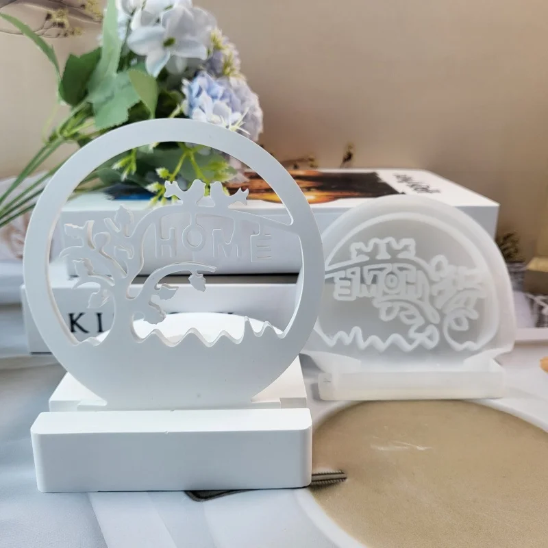 Okrągłe gałęzie drzewa żywiczna forma kroplowa DIY silikonowa forma do aromaterapii ozdoby do domu ozdobny pojemnik