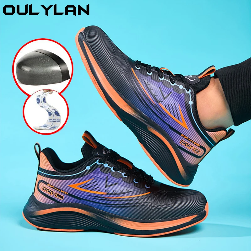

Breathable Safety Shoes Men Anti-smashing Puncture Anti Slip Abrasion Resistant Soft Sole Lightweight Protect Work Shoes