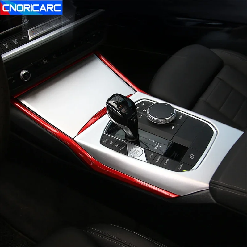 

Car Styling Console Gearshift Decoration Frame Covers Trim For BMW 3 Series G20 G28 2020 LHD Interior ABS Stickers