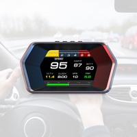 OBD2+GPS Turbo Pressure P17 Head up Display Obd2 Gauge Speedometer Car Accessories Hud Obd2 Scanner for Vehicle