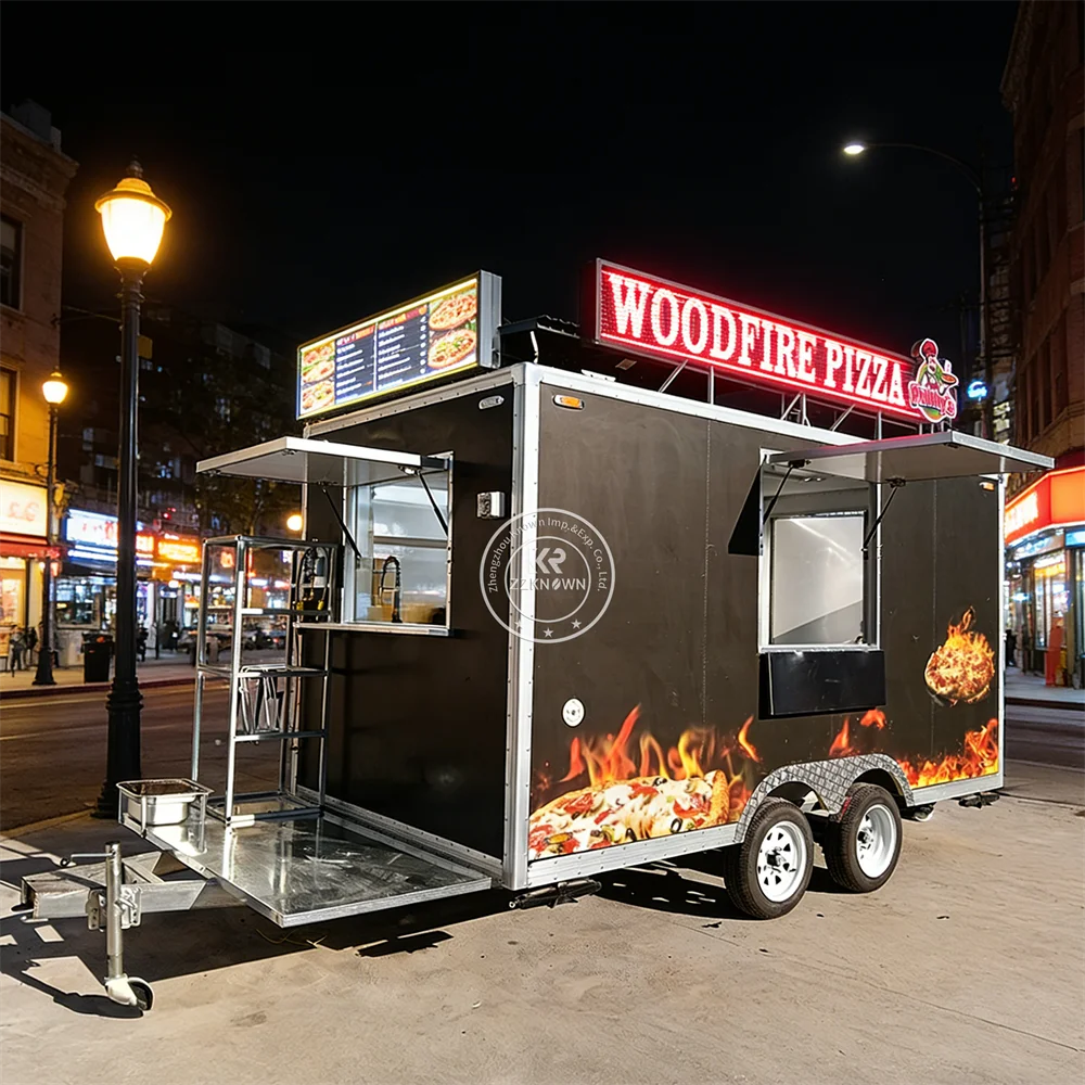 

Мобильный фургон-прицеп для продажи бургеров, хот-догов и мороженого на открытом воздухе для мероприятий на улице