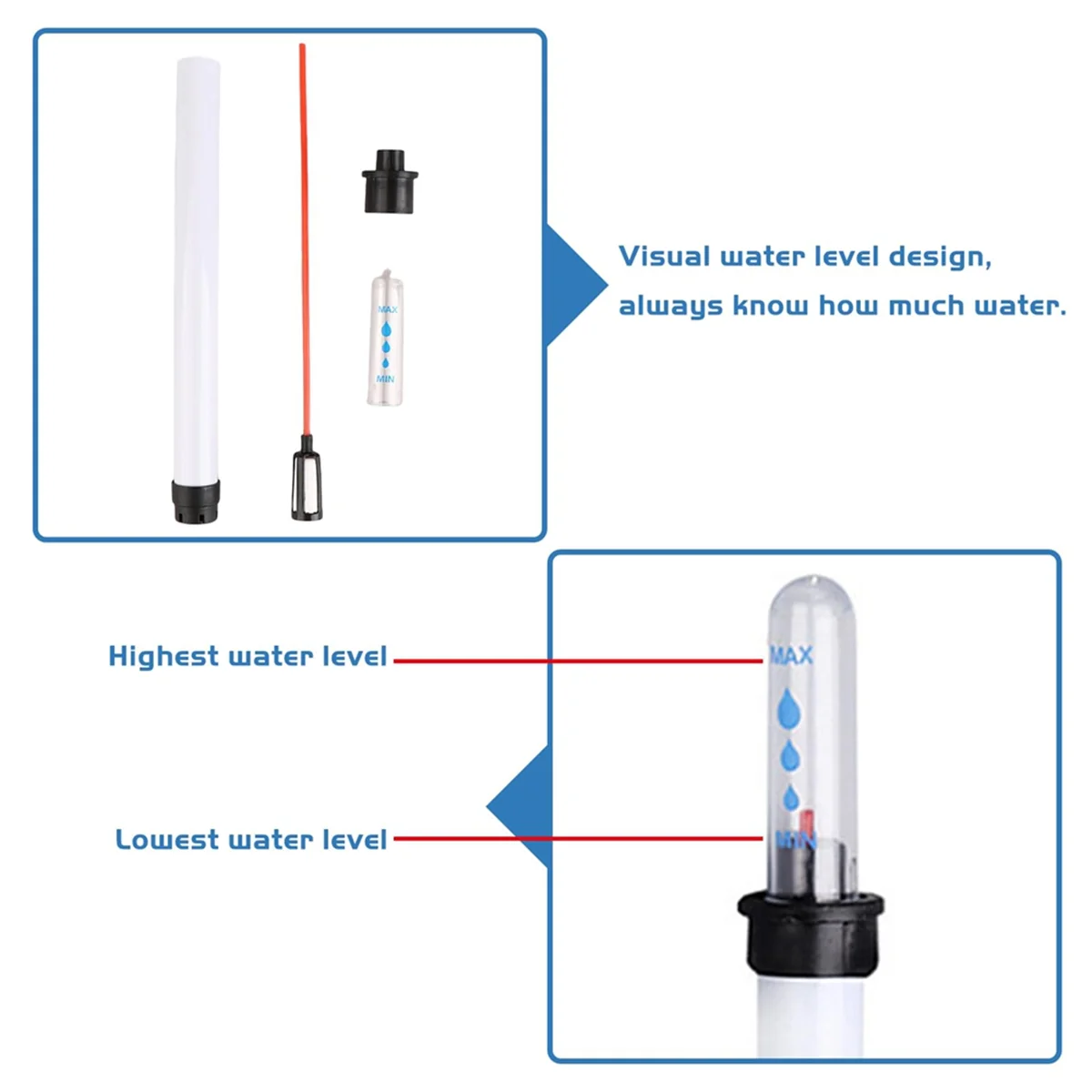 BOFF-Medidor de humedad para plantas, indicador de riego, 15 Uds. Medidor de humedad para plantas, plantas indicadoras de nivel de agua, medidor de humedad del suelo
