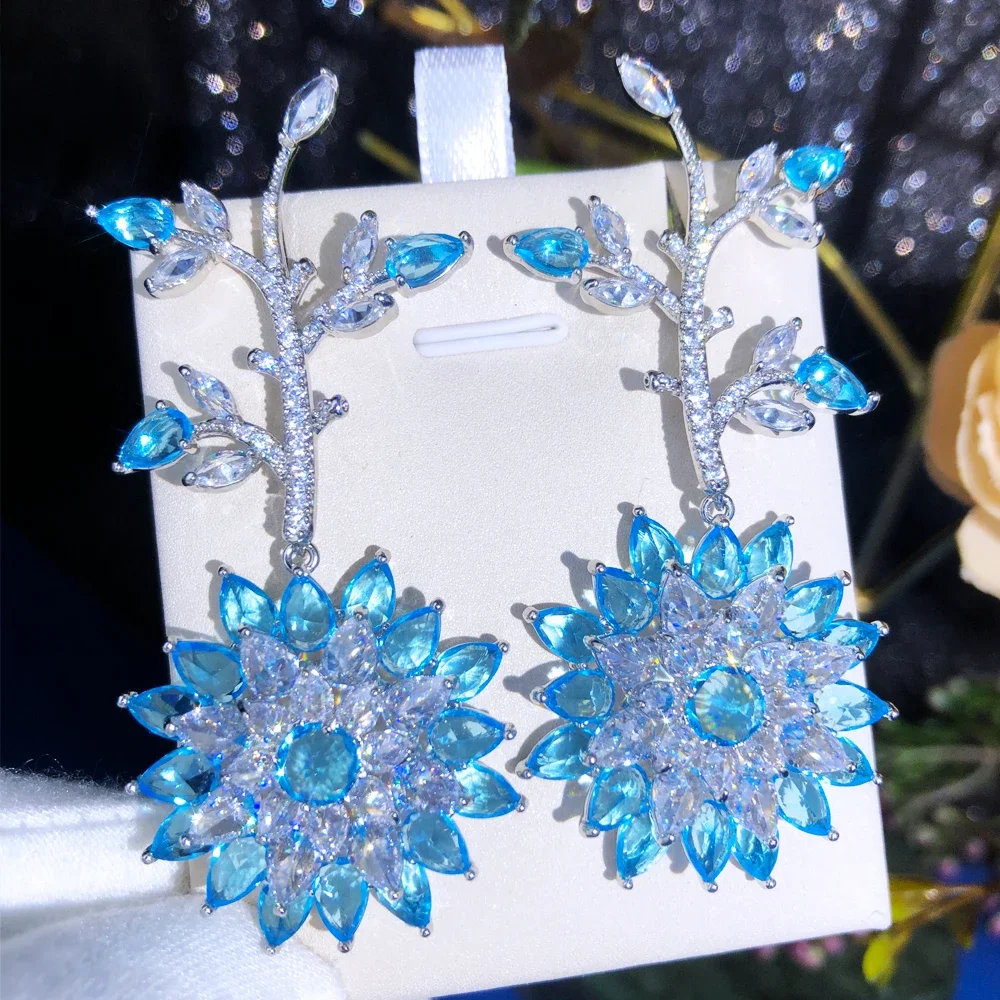 

Missvikki Brand Luxury Pendant Earrings for Women Bridal Wedding Gift Delicate CZ boucle d'oreille femme Free Shipping