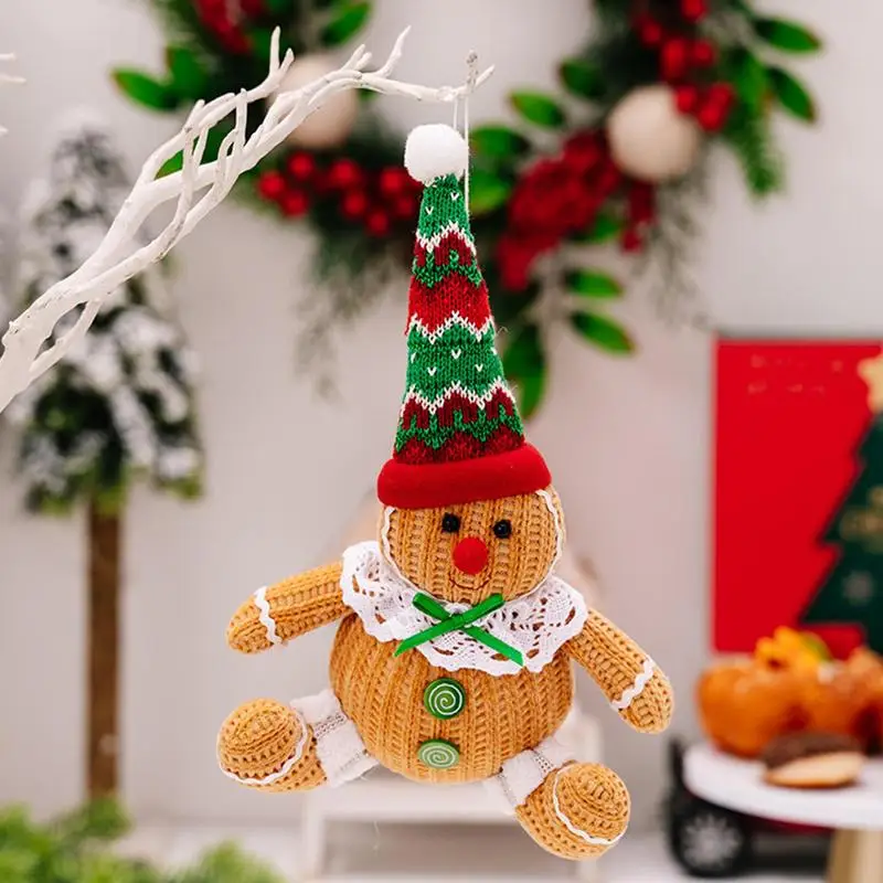 Gingerbread Decorations For Christmas Gingerbread Plush Ornaments Christmas Tree Decorations Gingerbread Boy And Girl Baker