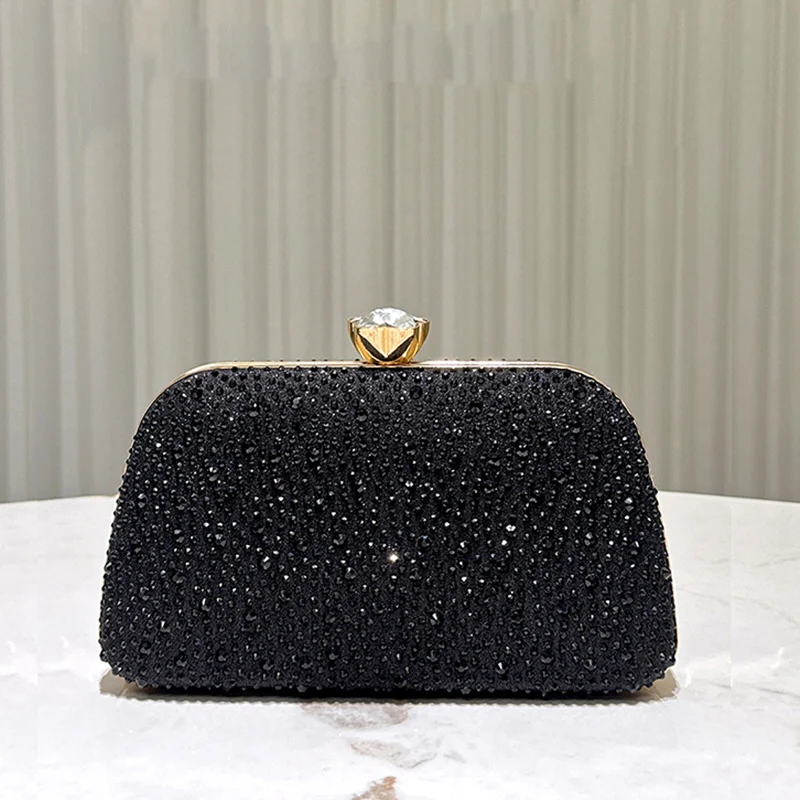 

Женская роскошная вечерняя сумка-клатч со сверкающими стразами для банкетов, свадеб, вечеринок, гламурный аксессуар