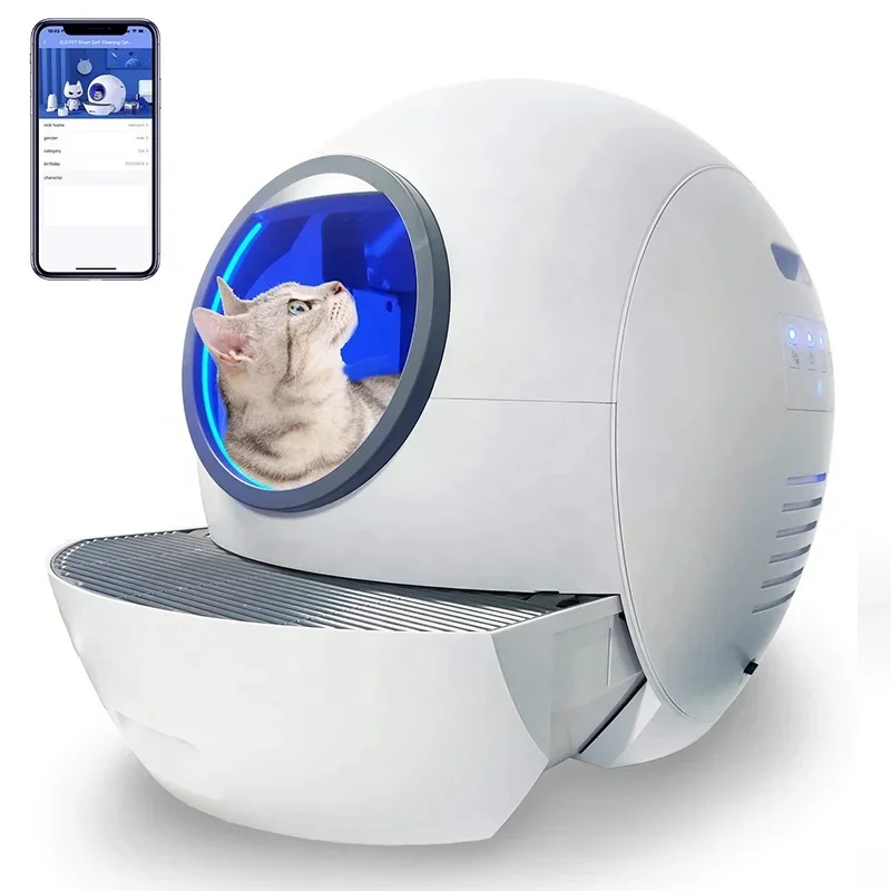 Wholesale Large Automatic Self Clean Closed Toilet Robot for Multiple Cats App Control Safety Odor free Smart Cat . Box