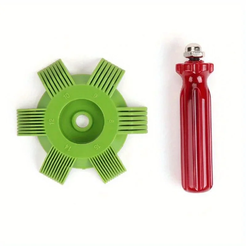 Automotive air conditioning fin comb repair tool - a plastic condenser scrubber and radiator cleaner.