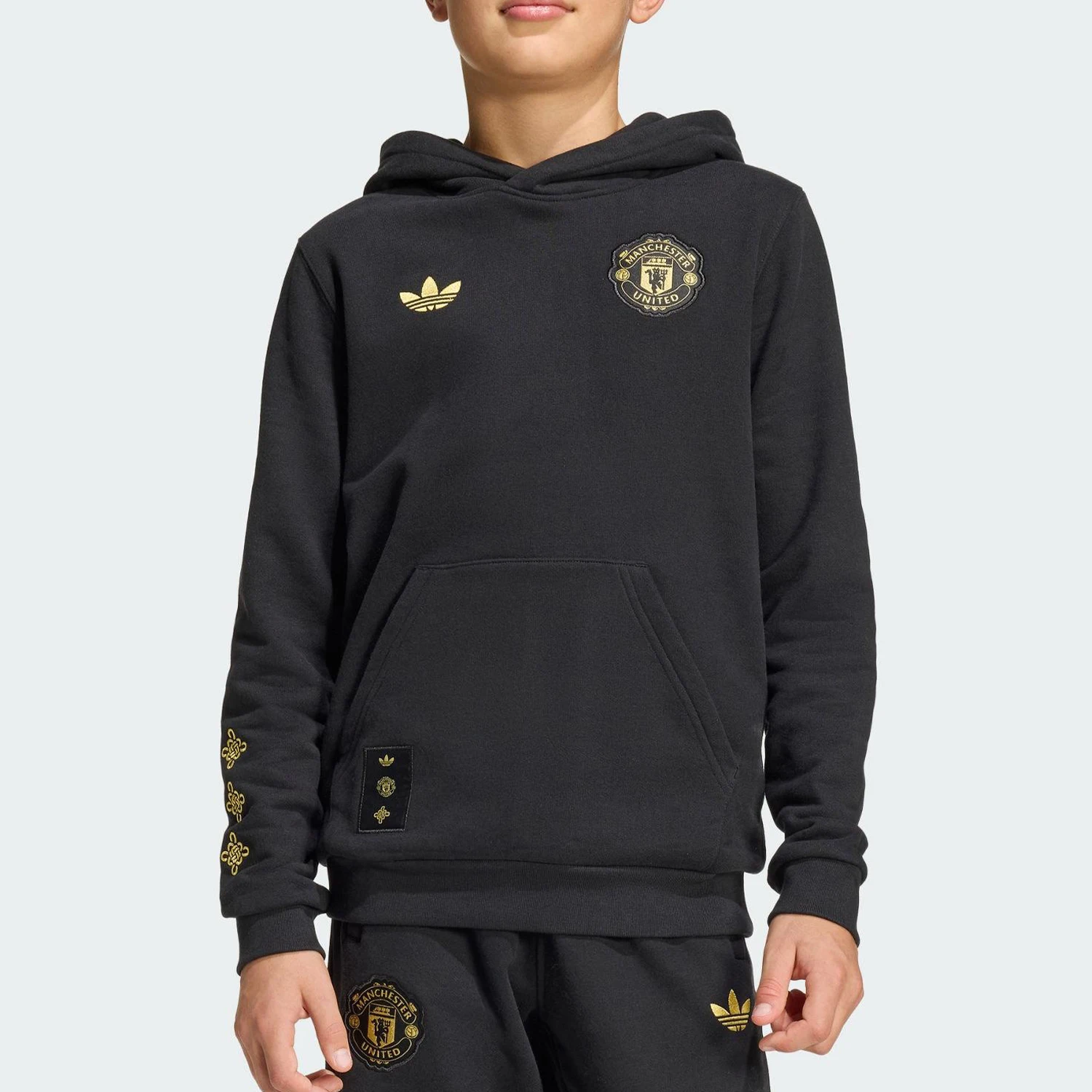 

adidas genuine Kids Trefoil Hooded Loose Sports Sweatshirt JM5570