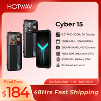 HOTWAV Cyber 15 Rugged Phone 200MP PixSmart G99 6.6'' FHD+ 120Hz 2K Smartphone 24(12+12)GB 256GB Ultra-thin Mobile Phone