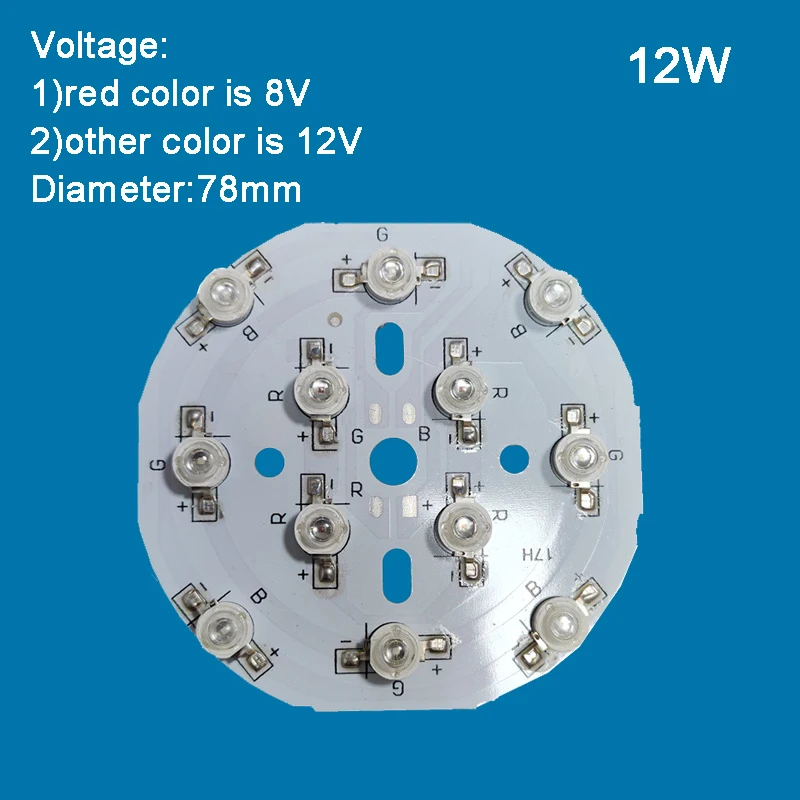 Dioda LED o wysokiej jasności 3W - 21W lampa RGB łańcuch świetlny pokładzie żarówka okrągłe światło źródło