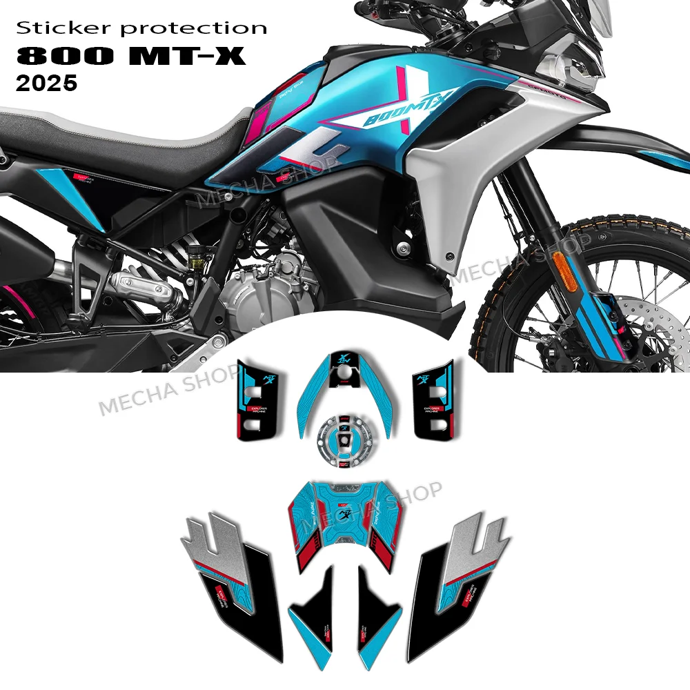 

For CF Moto 800 MT-X 2025-2026 3D Epoxy Resin Motorcycle Tank Pad Protection Sticker Decorative Decal
