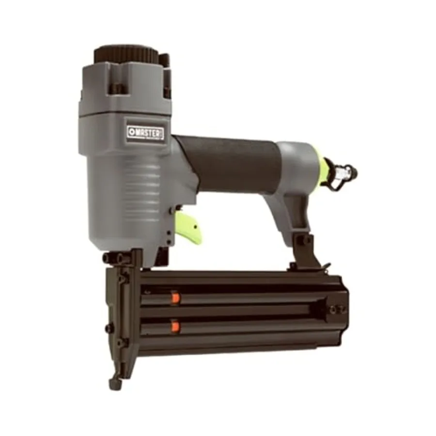

Pneumatic 18 Gauge Die Cast Brad Nailer Lightweight Aluminum Side Load Magazine Drives 3/8" to 2" Nails for Tri