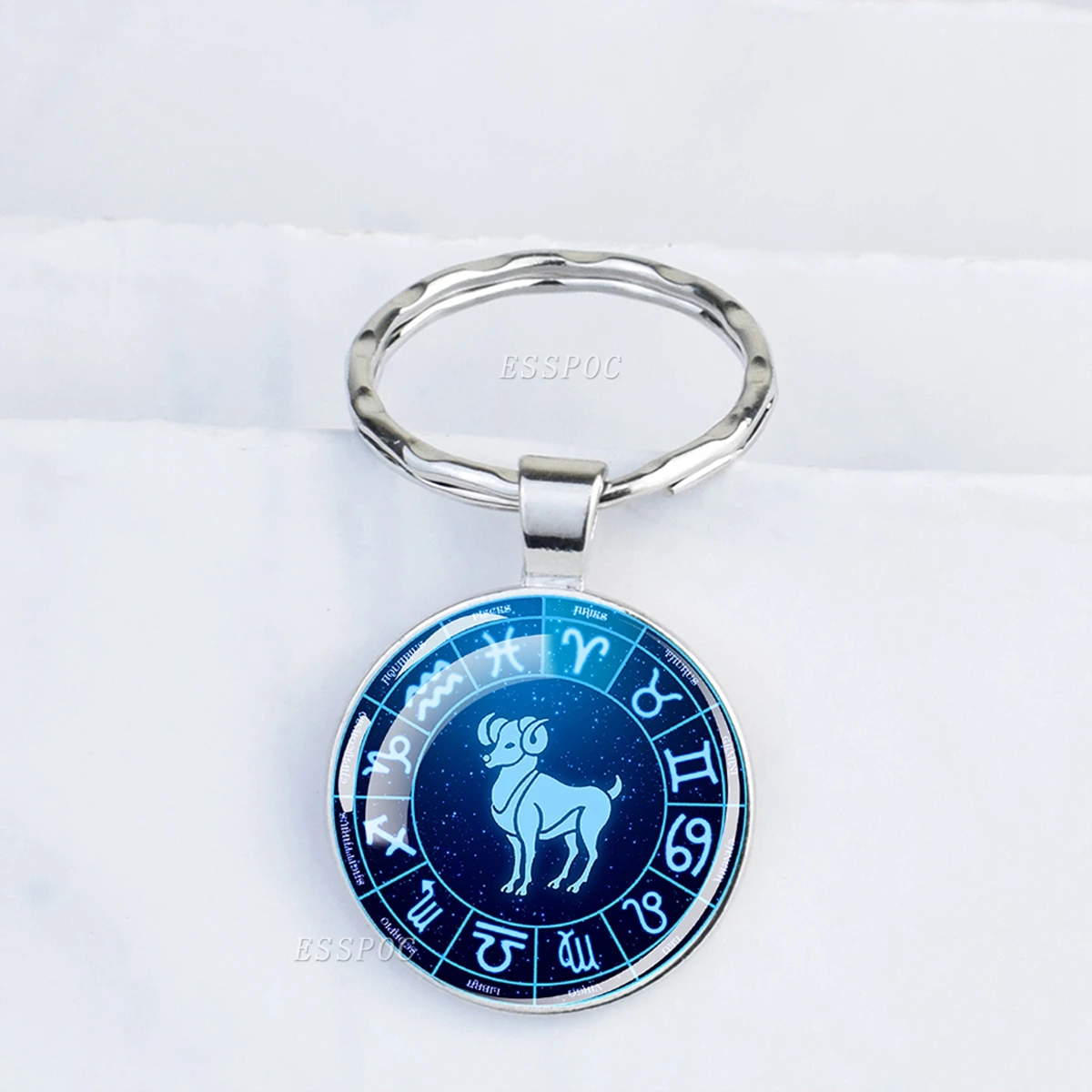Fashion Zodiac Sign Keychain 12 Constellation Leo Virgo Libra Scorpio Sagittarius Pendant Metal Keyring Key Holder Gifts