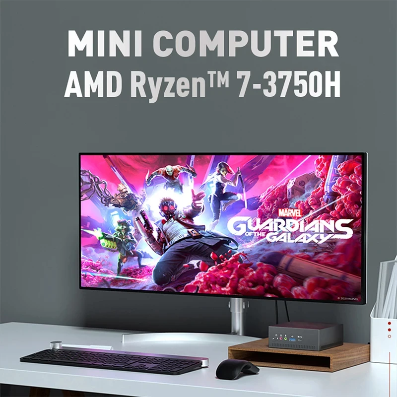 BEBEPC Gaming Mini PC with AMD Ryzen7-3750H/Althon 3150U16G/32G Dual DDR4 Support Windows10/11 WIFI BT4.2 Type-C Office Computer