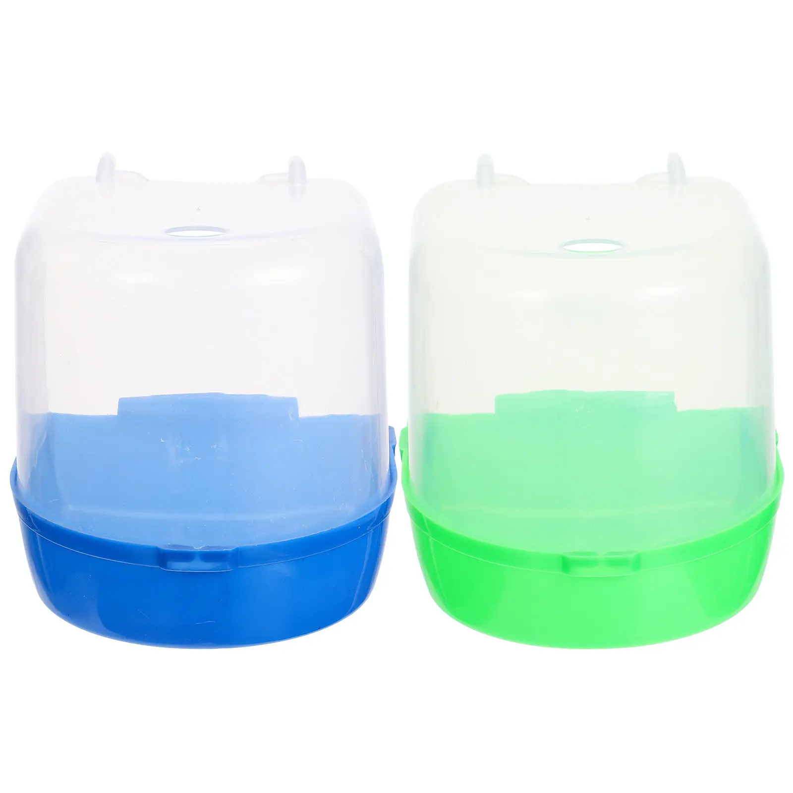 

2 шт. Подвесная кубическая ванна для попугаев, душевая кабина для птиц, премиум-класс, пластиковая, для клетки, простая установка, забавное решение для купания в песке