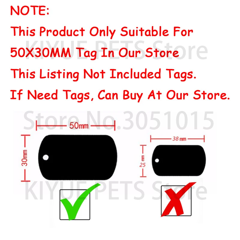 100pcs Rubber Silencer Military Man Tag Accessories Dog ID Key Colorful Plate Animal Collar Keyrings Customized Lable