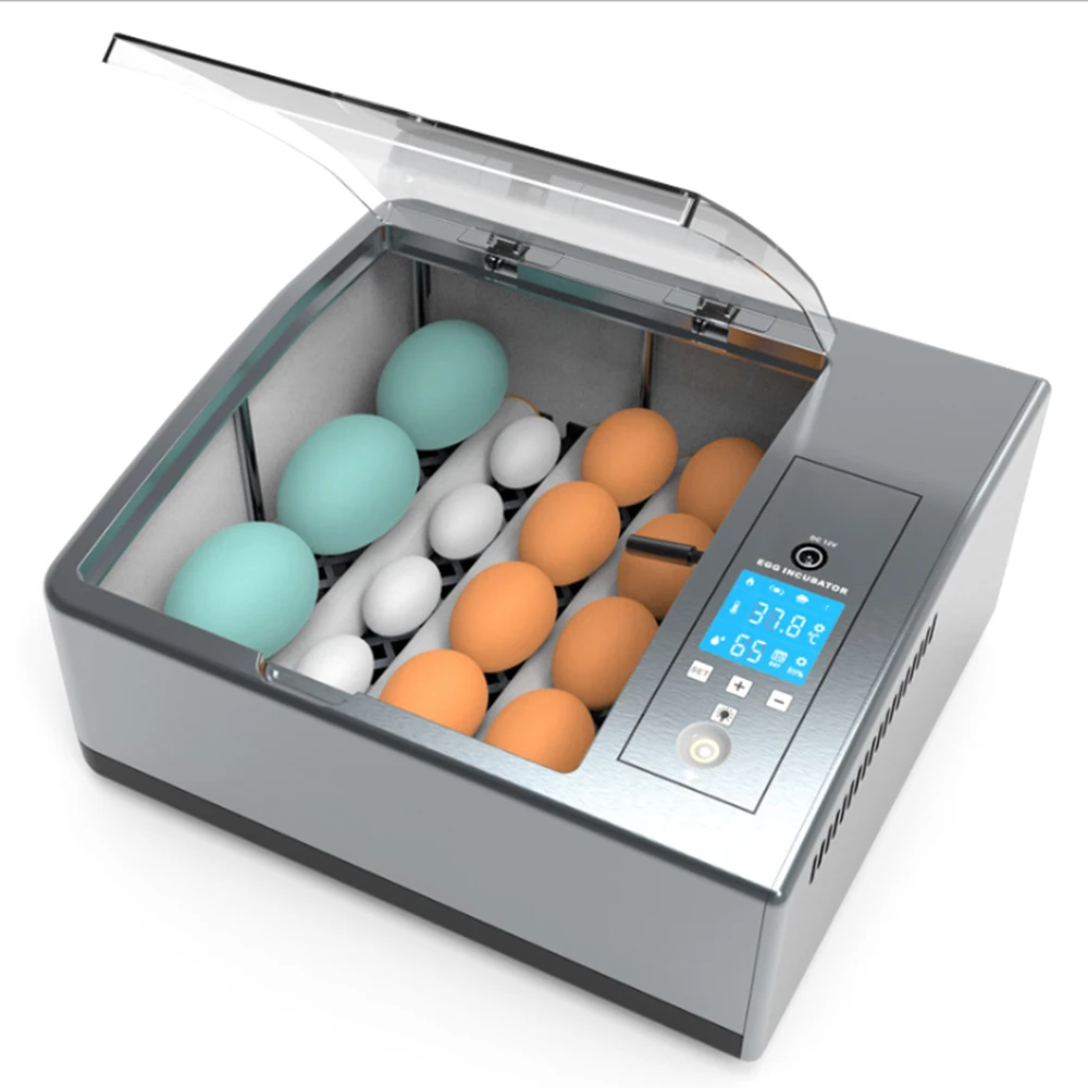 

110V/12V Incubator Automatic Smart Household Mini Chicken Egg Water Bed Incubator Box Incubator 16PCS