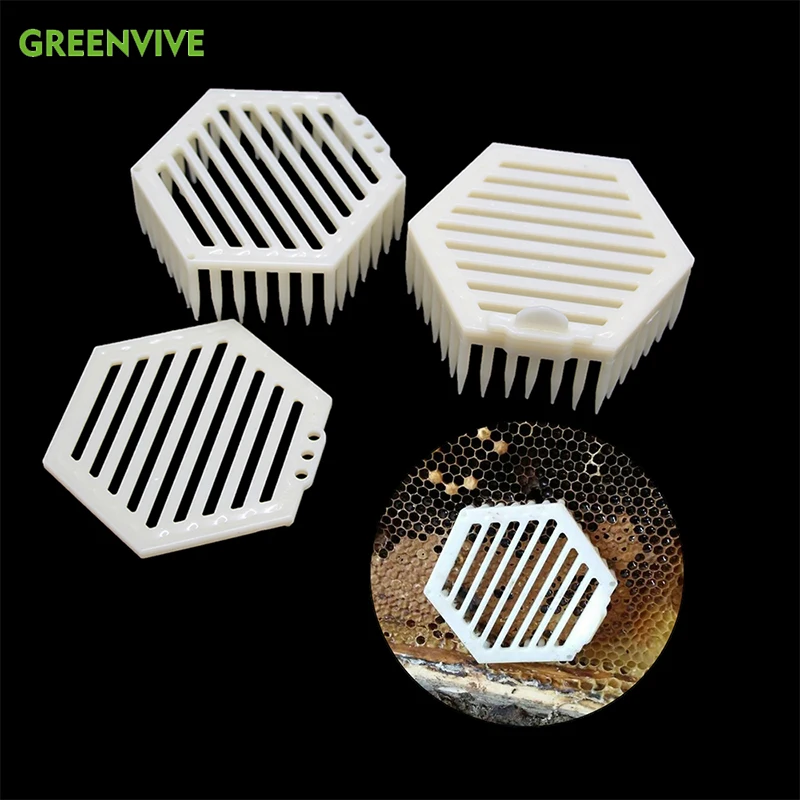 

4PCS Queen Cage Bees Push In Confine The Queen On the Comb Isolation Catcher Plastic Apis Mellifera Beekeeping Tools Supplies