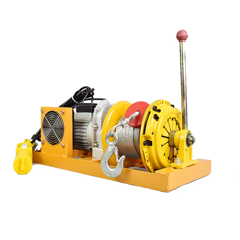 High Speed 22m/min Capacity 500/1000kg Electric Wire Rope Clutch Winch