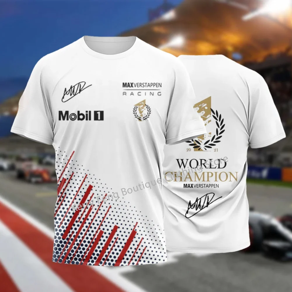 Summer High Quality F1 T-shirt Short sleeved Daily Racer Champion Top Classic Formula Racing Comfortable T-shirt