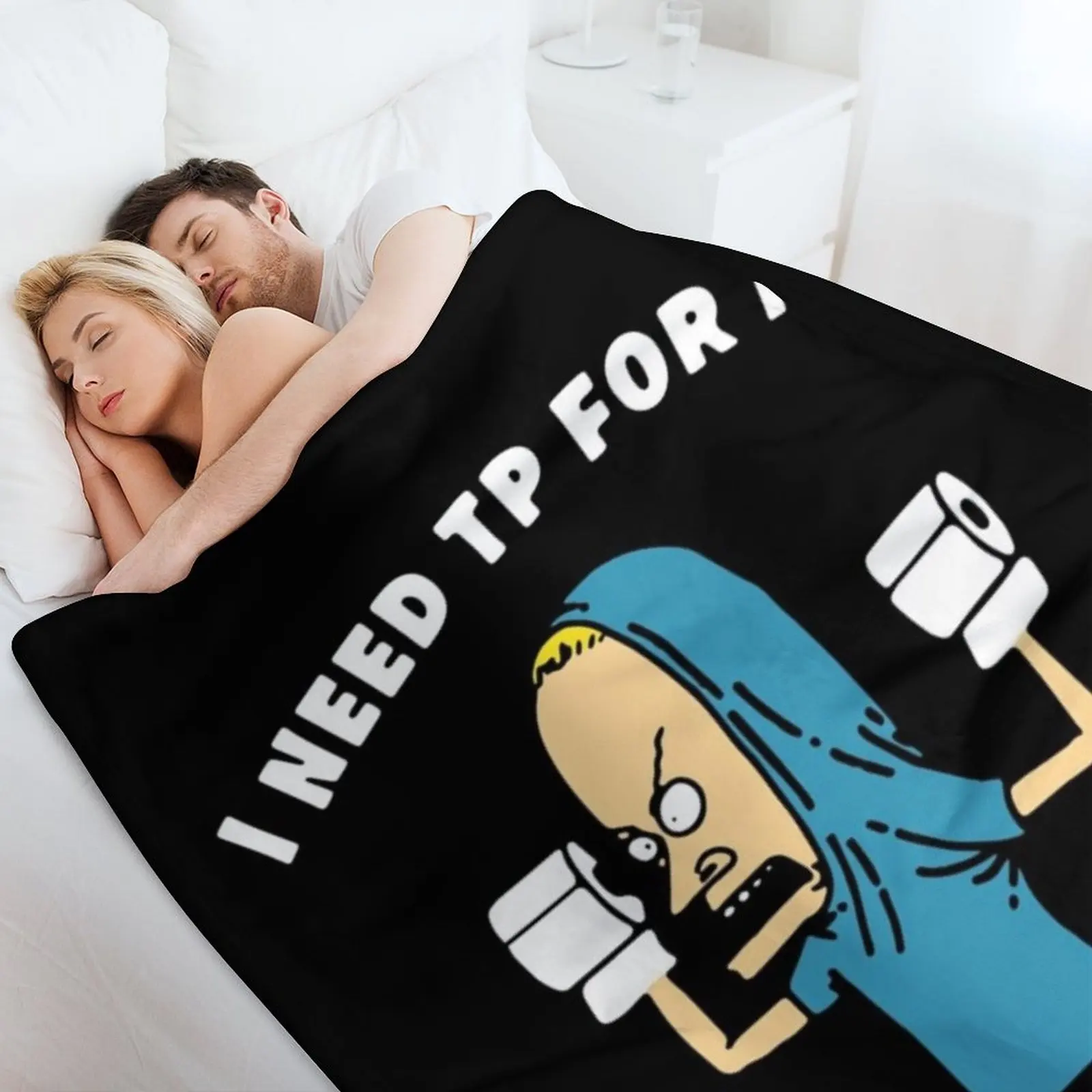 Beavis I Am The Great Cornholio هل أنت تهديدني رمي بطانية منقوشة تتحرك قيلولة البطانيات #4