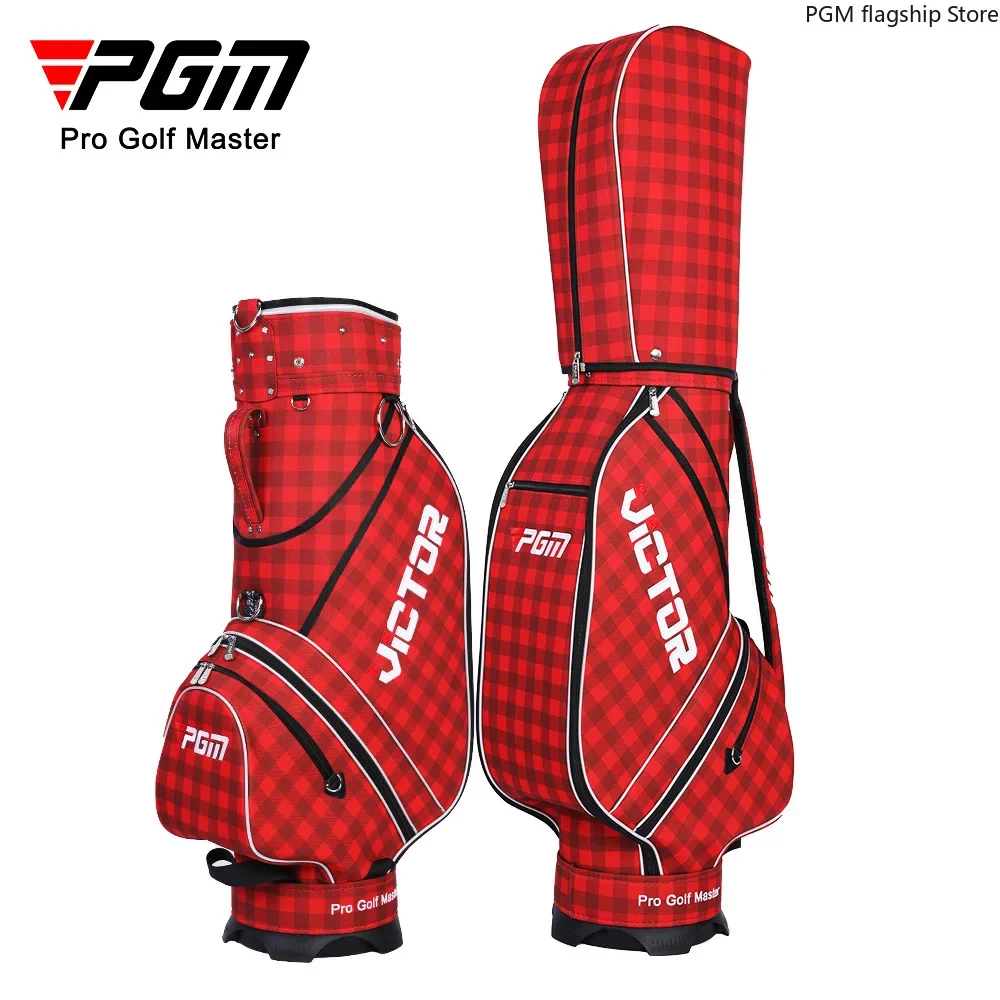 PGM Golf Bag British Plaid Men's/women's Nylon Golf Bag Standard Bag QB006